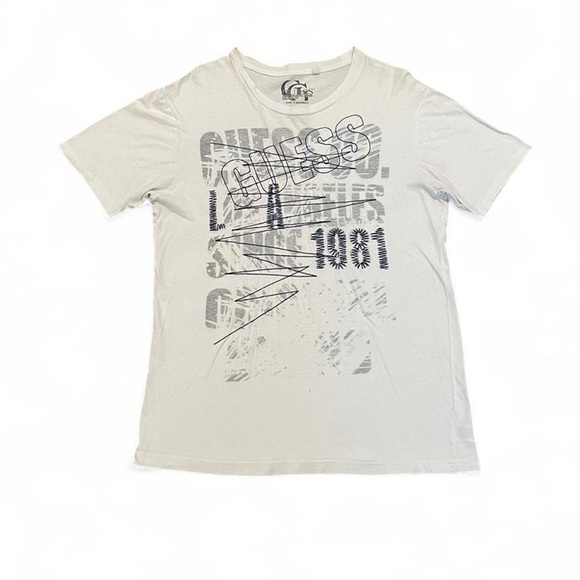 Guess Other - GUESS Y2K White Graphic Tee for Men